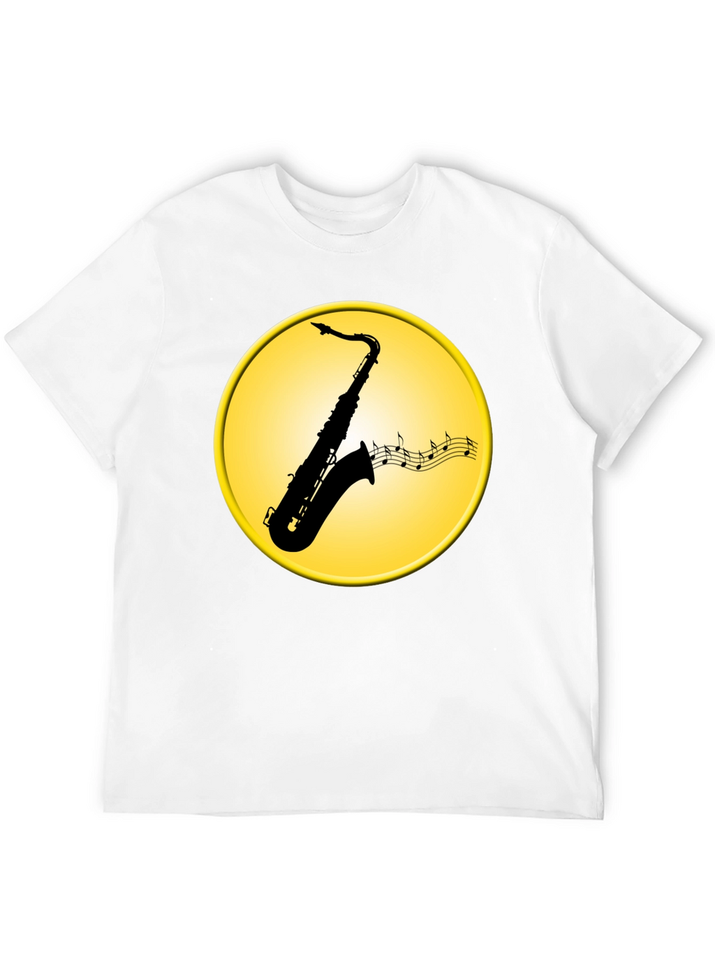 Saxophone Music Notes Graphic Tee