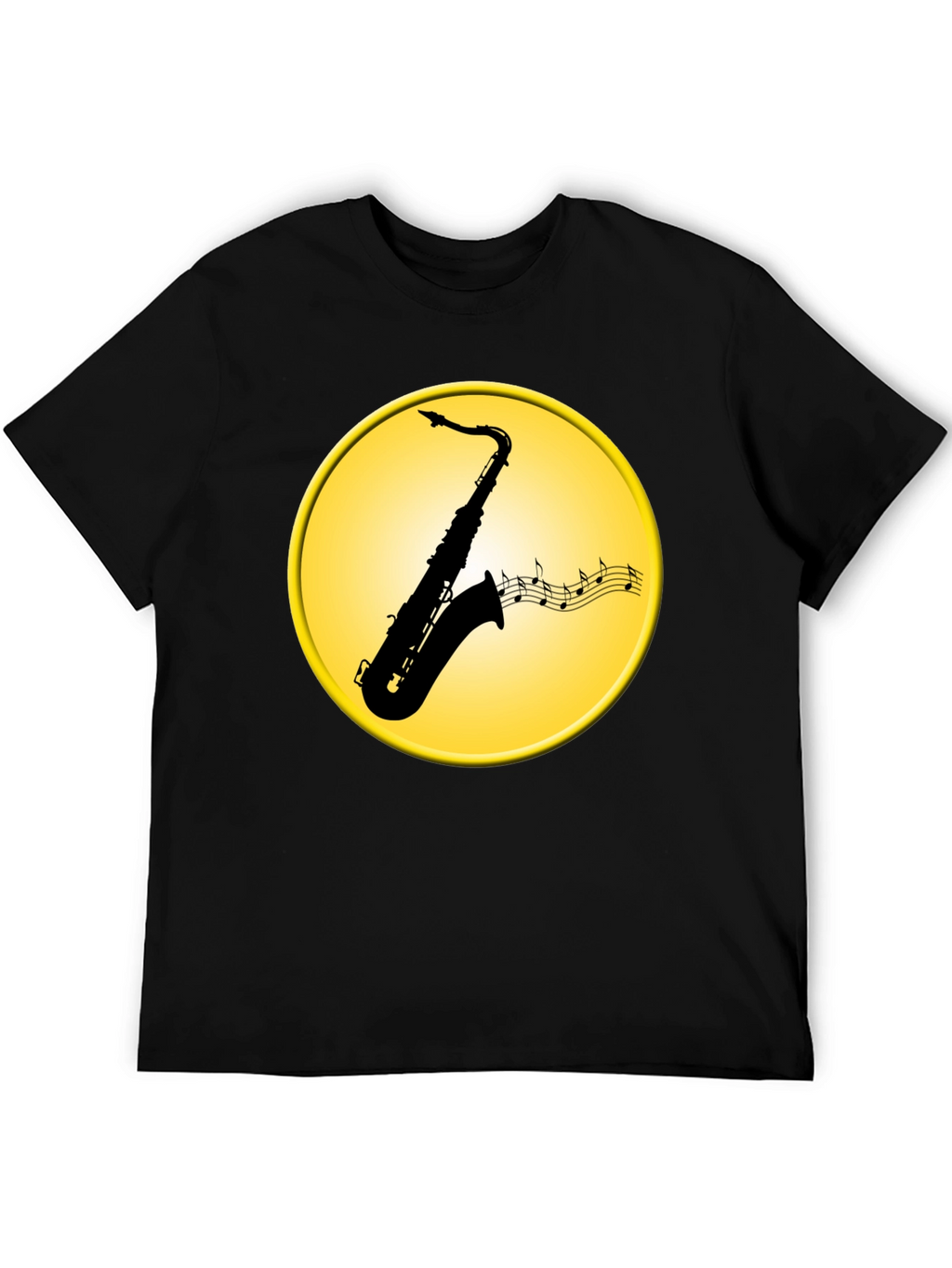 Saxophone Music Notes Graphic Tee