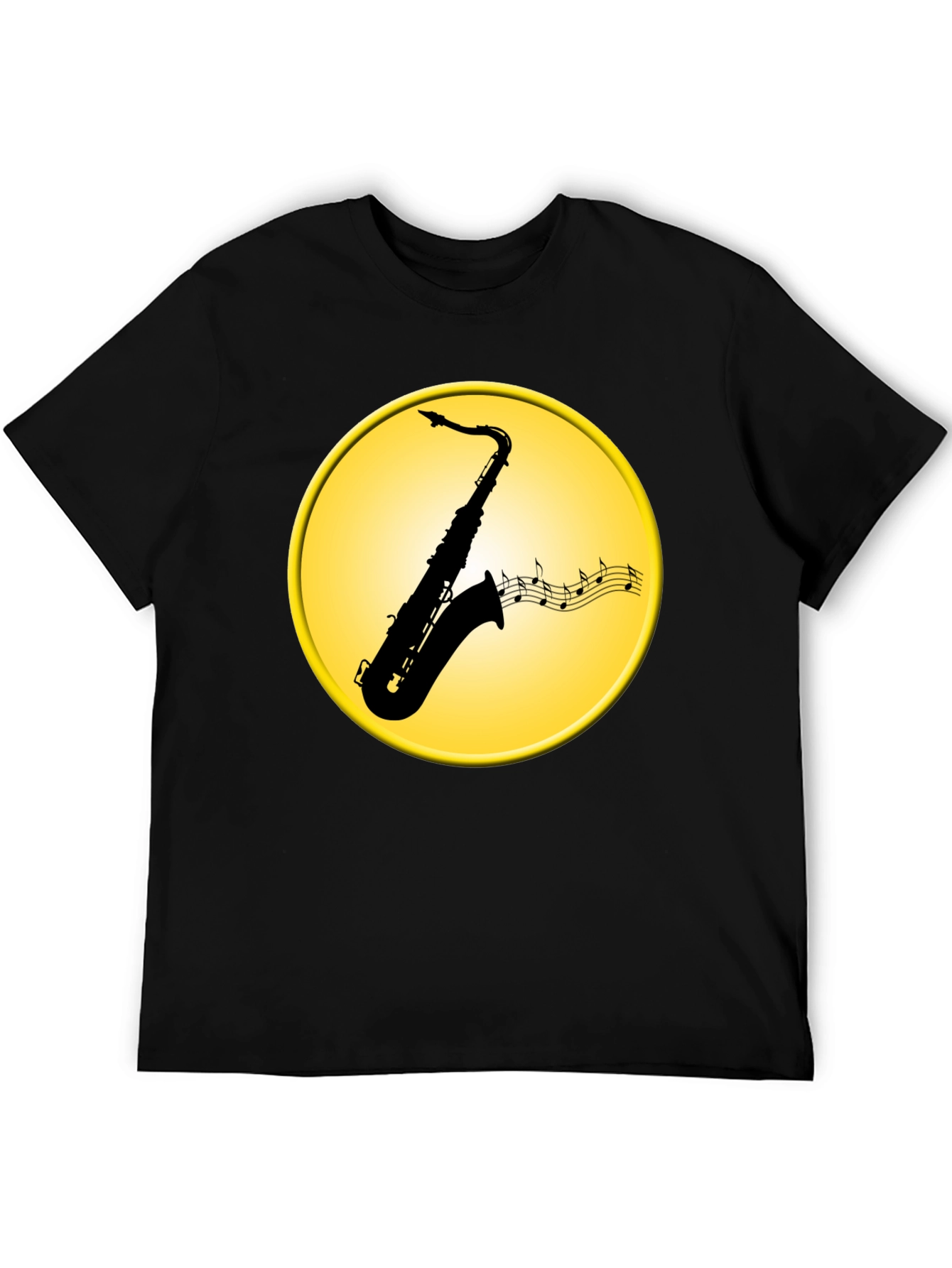 Saxophone Music Notes Graphic Tee