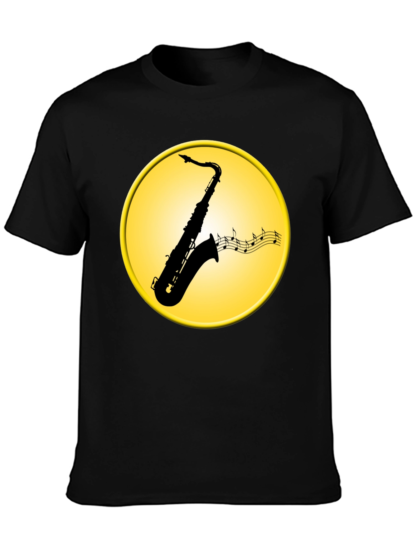 Saxophone Music Notes Graphic Tee