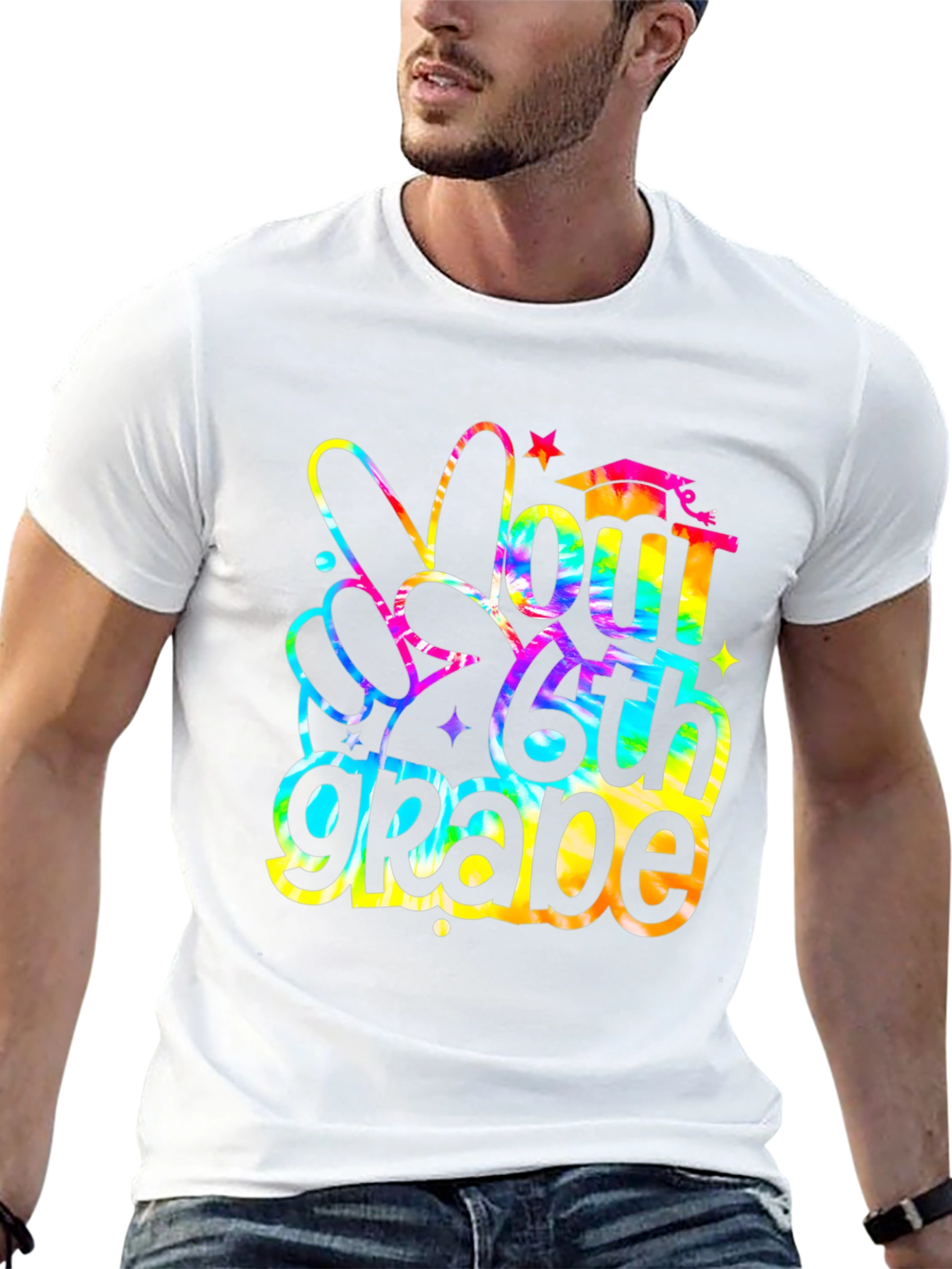 Peace Out 6th Grade Tie Dye Graduation T-Shirt