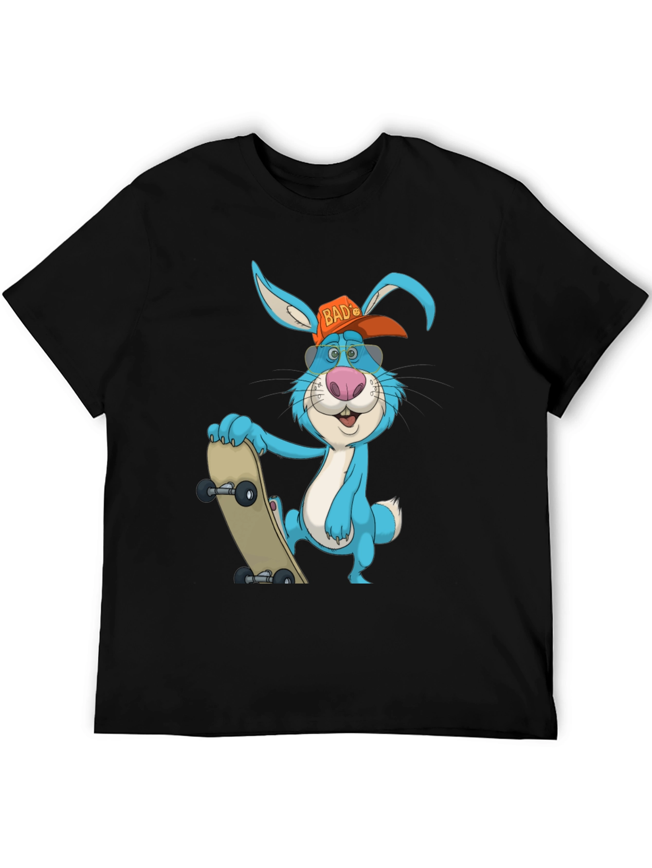 Cool Rabbit Skateboarder Graphic T-Shirt