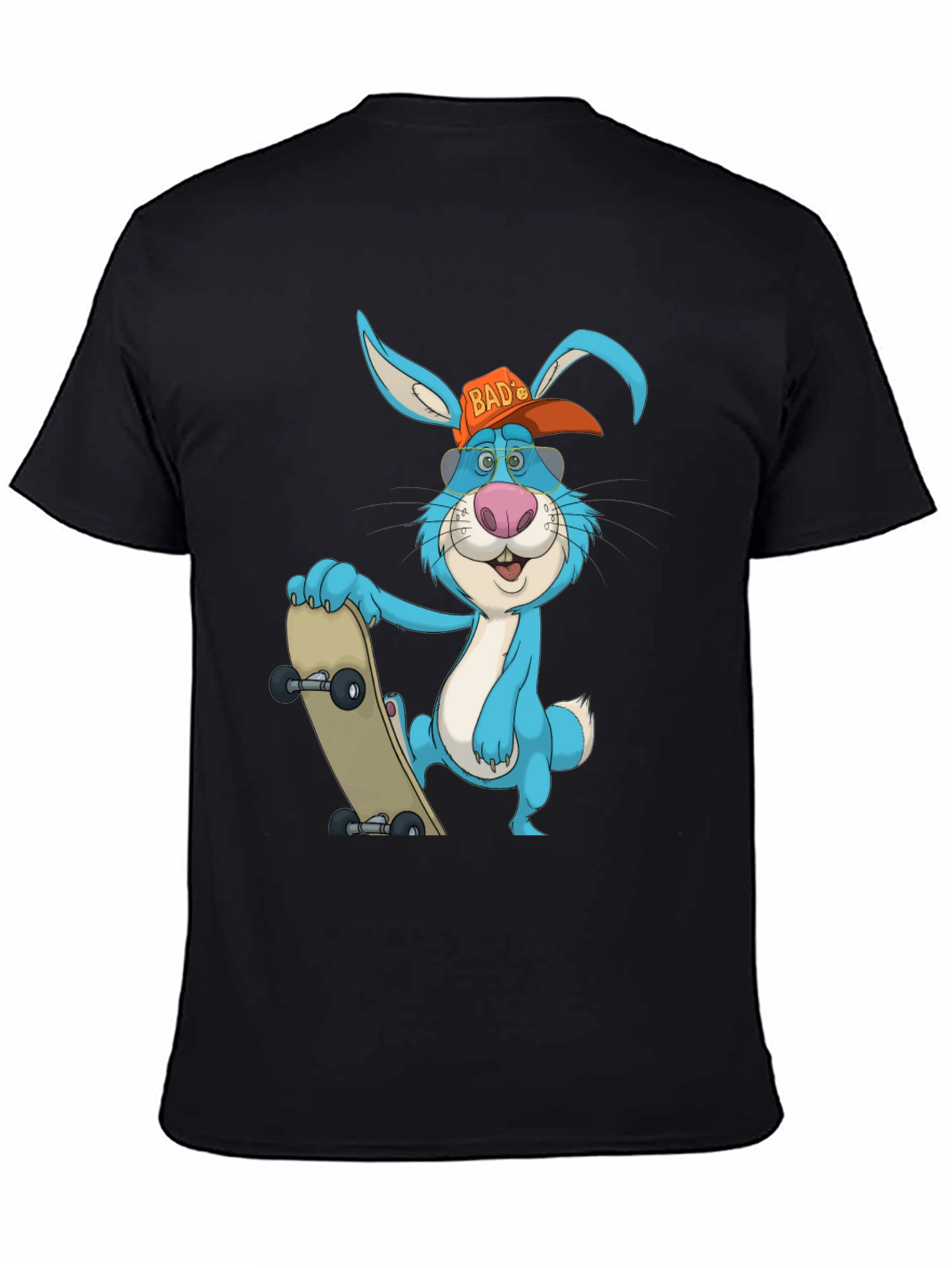 Cool Rabbit Skateboarder Graphic T-Shirt