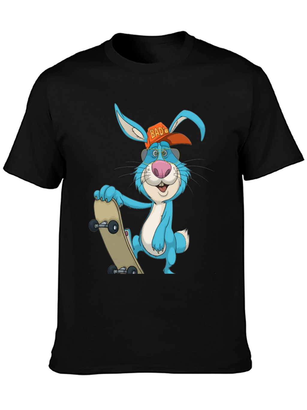 Cool Rabbit Skateboarder Graphic T-Shirt
