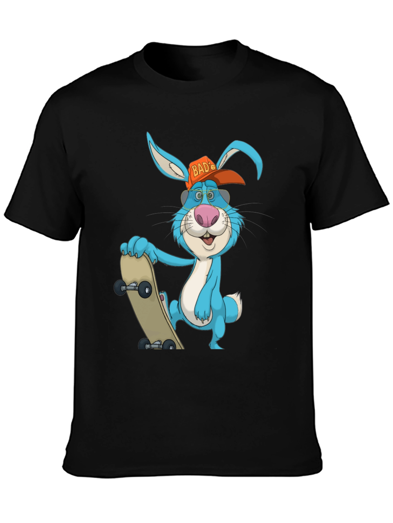 Cool Rabbit Skateboarder Graphic T-Shirt