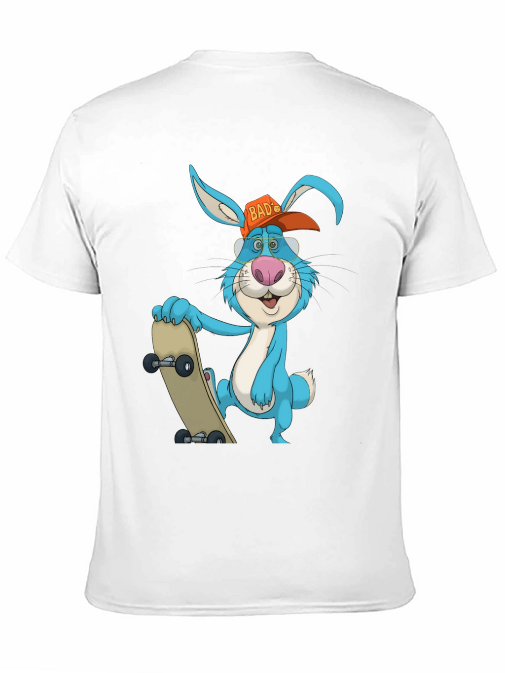 Cool Rabbit Skateboarder Graphic T-Shirt