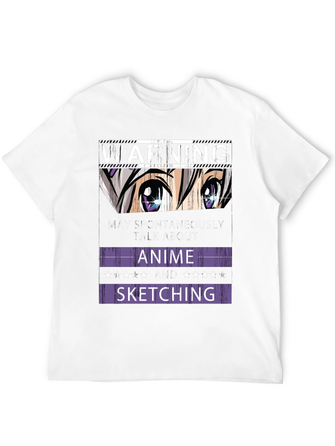 Warning Anime and Sketching T-Shirt
