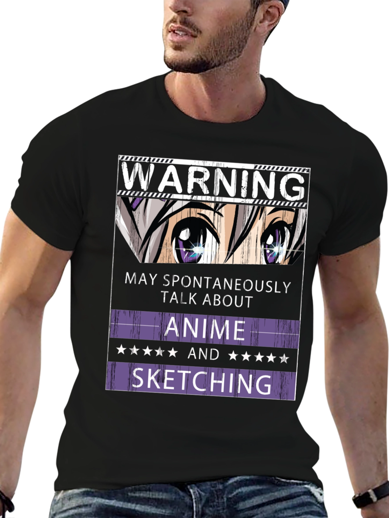 Warning Anime and Sketching T-Shirt
