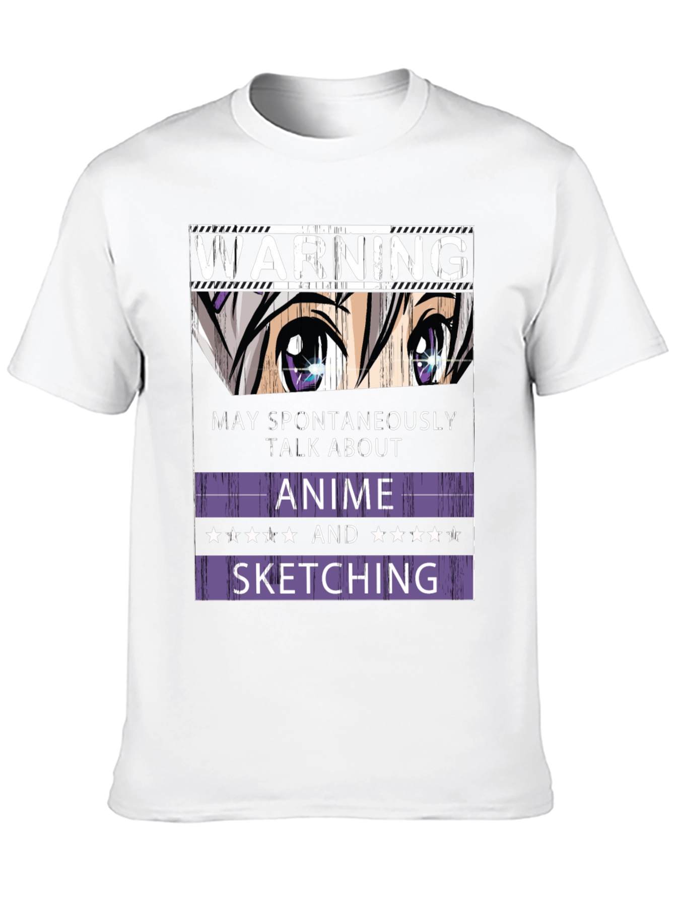 Warning Anime and Sketching T-Shirt