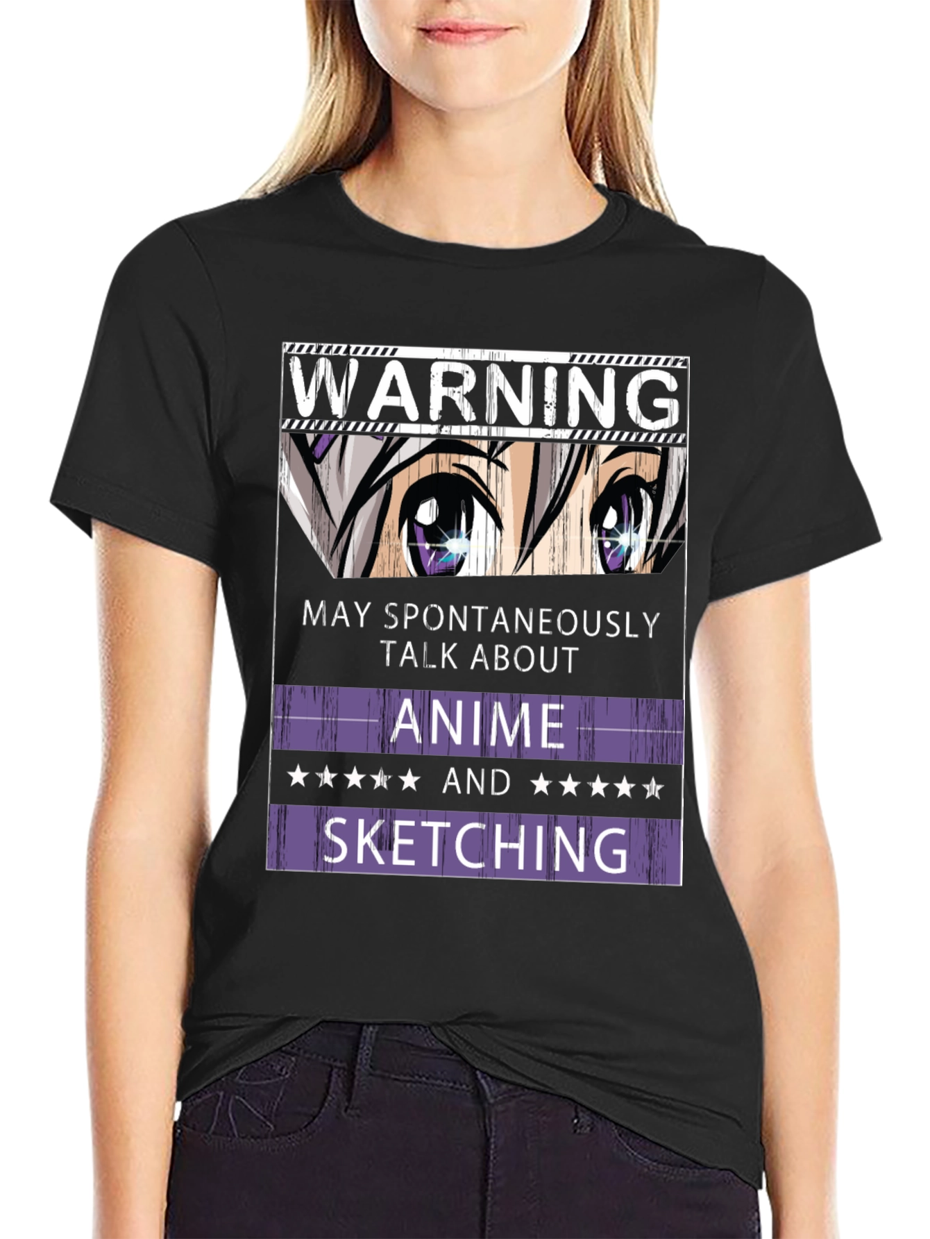 Warning Anime and Sketching T-Shirt