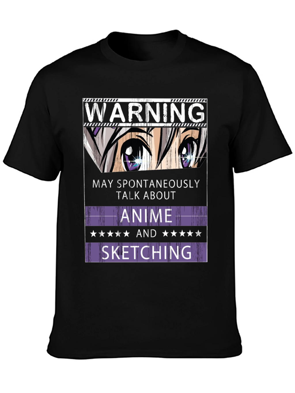 Warning Anime and Sketching T-Shirt