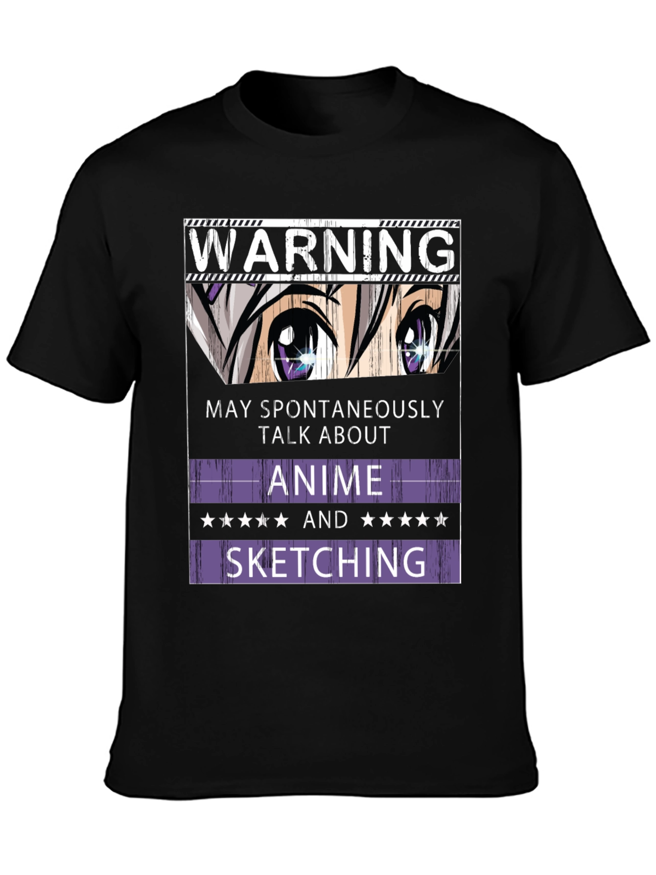 Warning Anime and Sketching T-Shirt