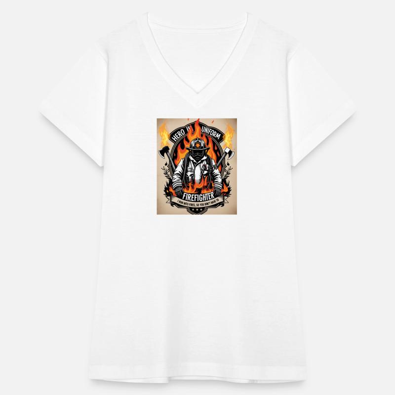 Firefighter T-Shirt Run Into Fires Hero in Uniform