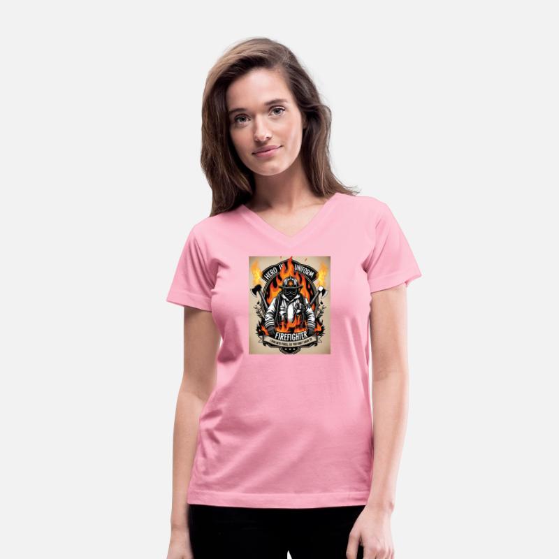 Firefighter T-Shirt Run Into Fires Hero in Uniform