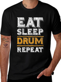Eat Sleep Drum Repeat Graphic Tee