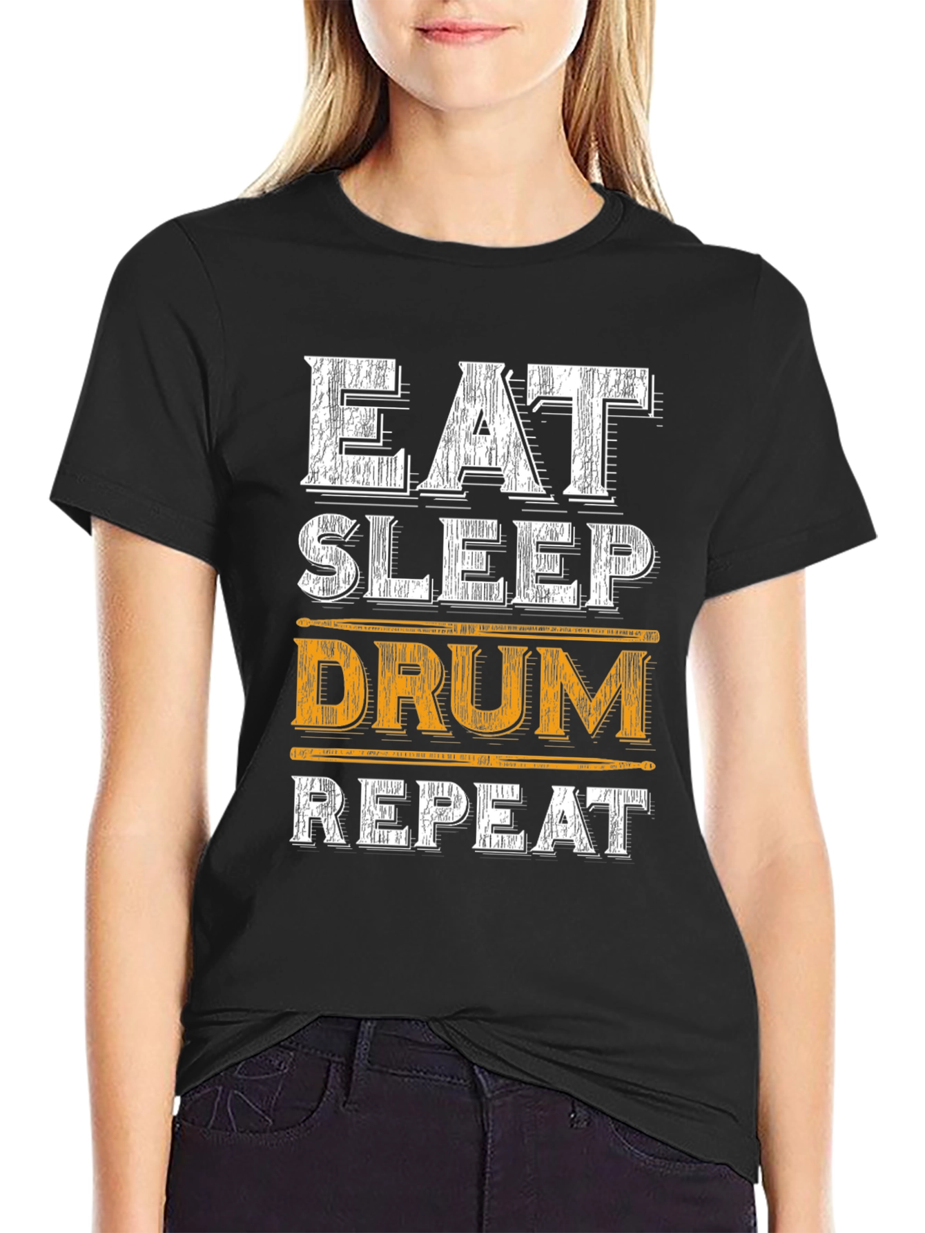 Eat Sleep Drum Repeat Graphic Tee
