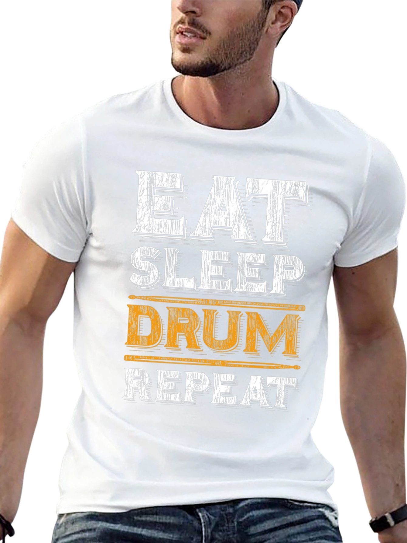 Eat Sleep Drum Repeat Graphic Tee