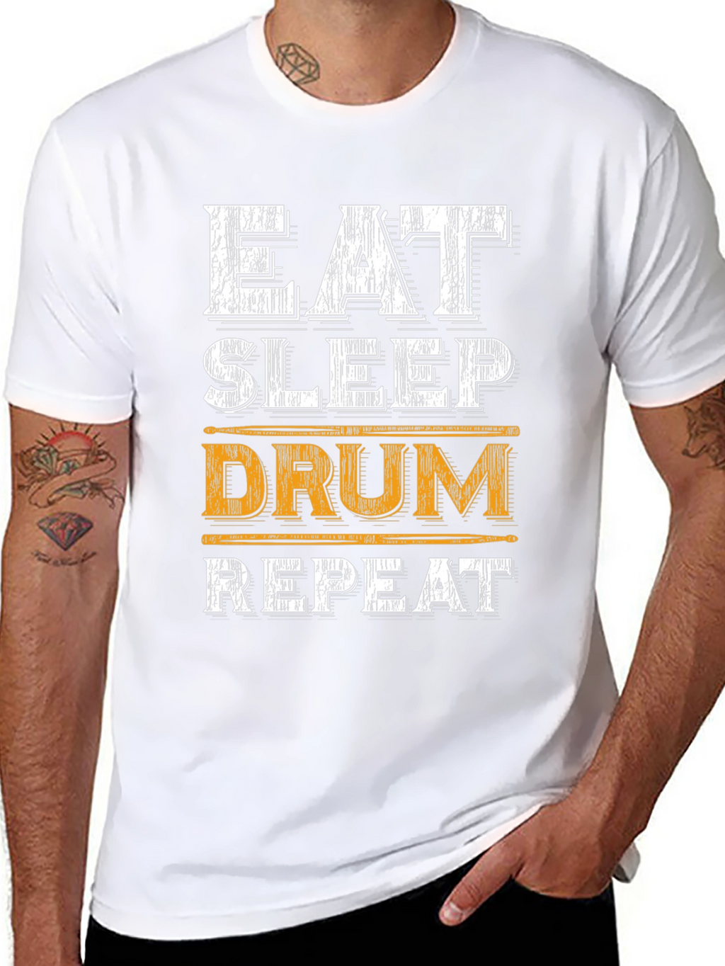 Eat Sleep Drum Repeat Graphic Tee