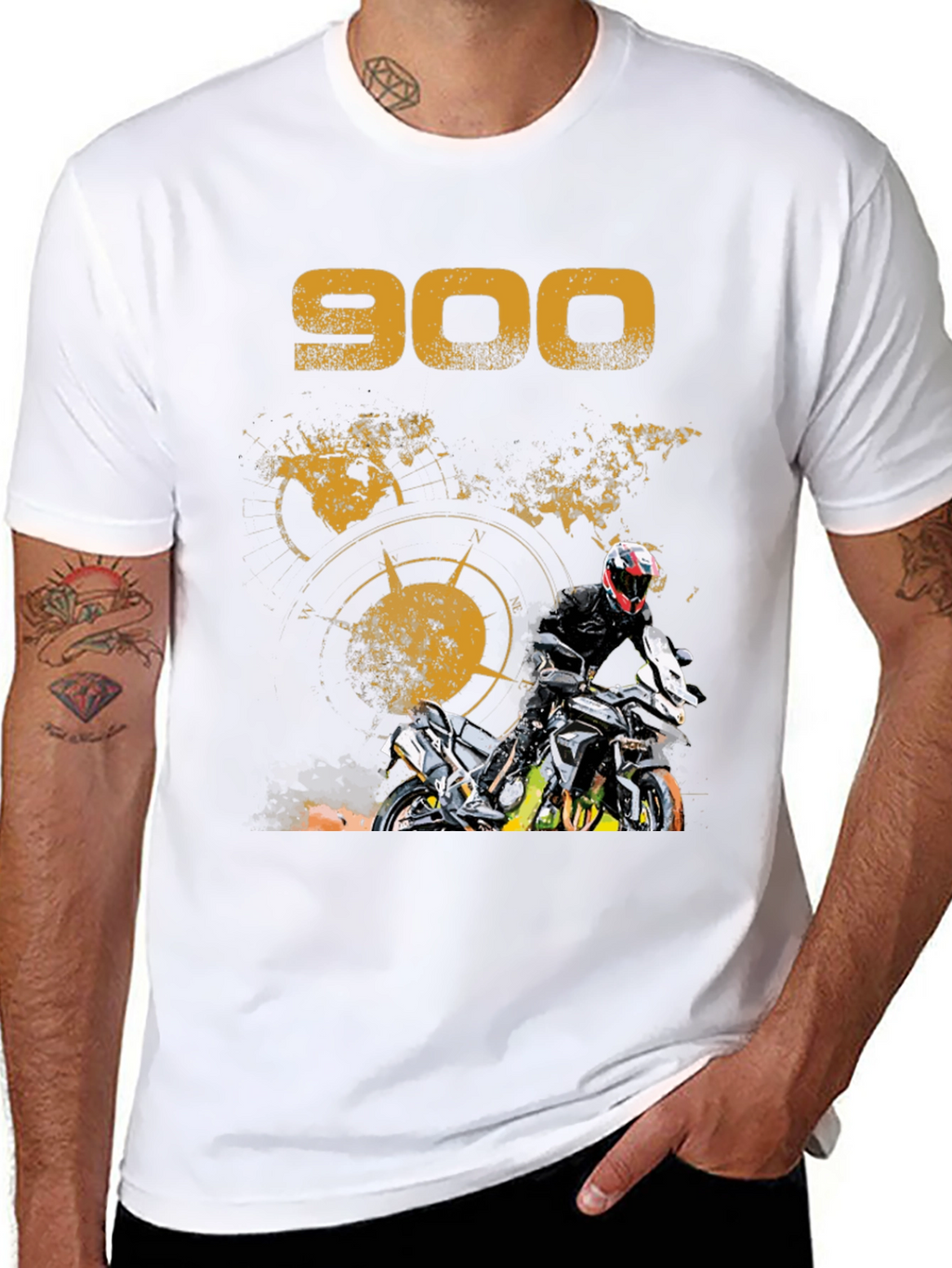 900 Motorcycle Graphic T-Shirt