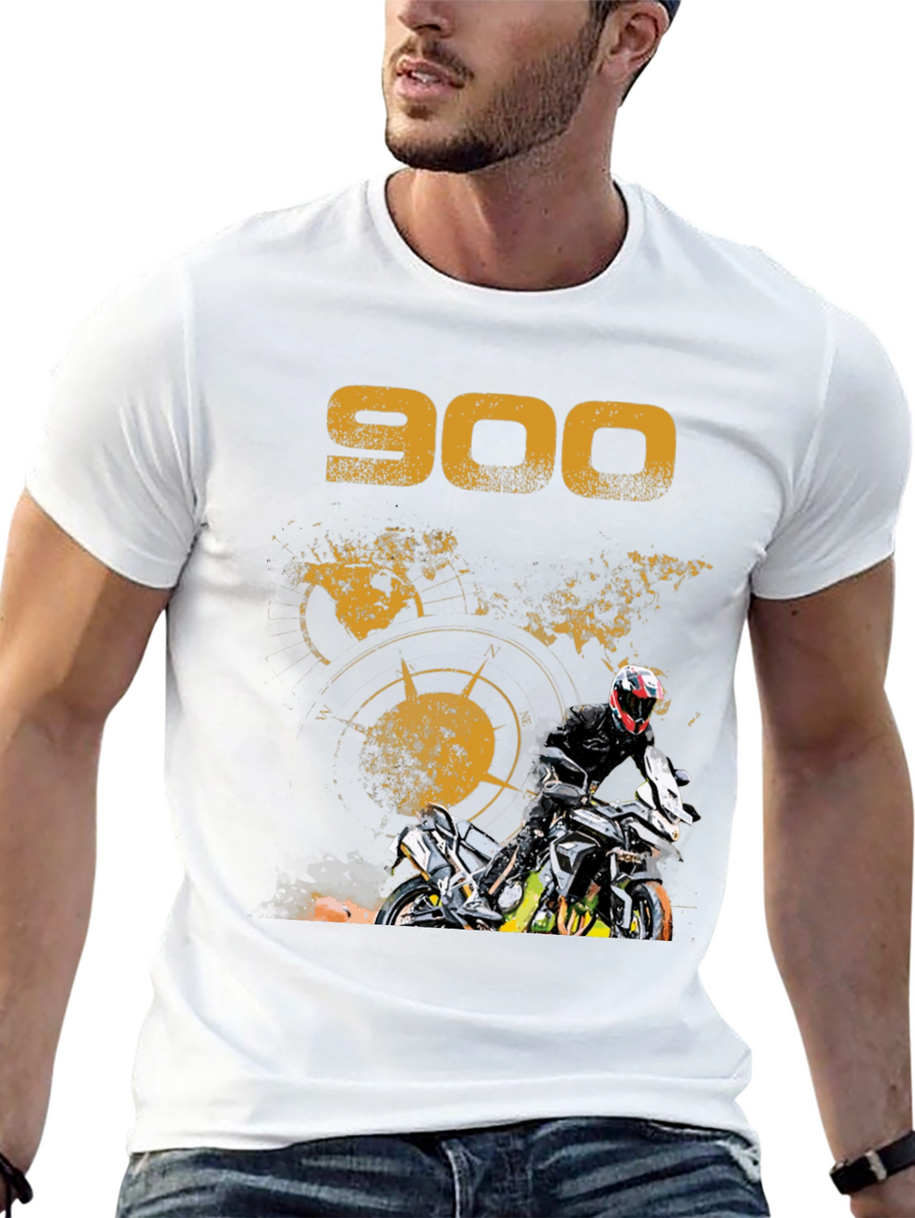 900 Motorcycle Graphic T-Shirt