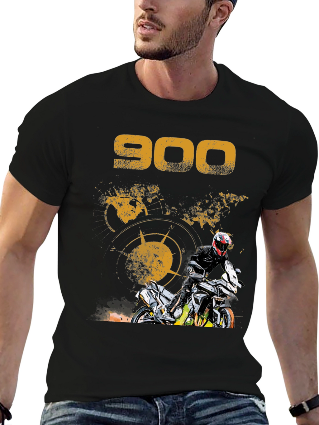 900 Motorcycle Graphic T-Shirt