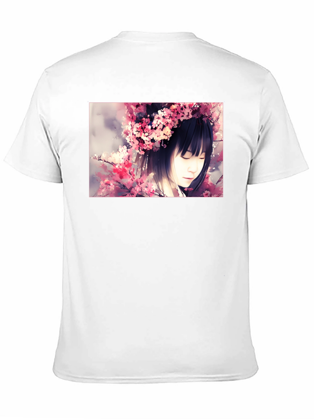 Cherry Blossom Girl Graphic Black T-Shirt