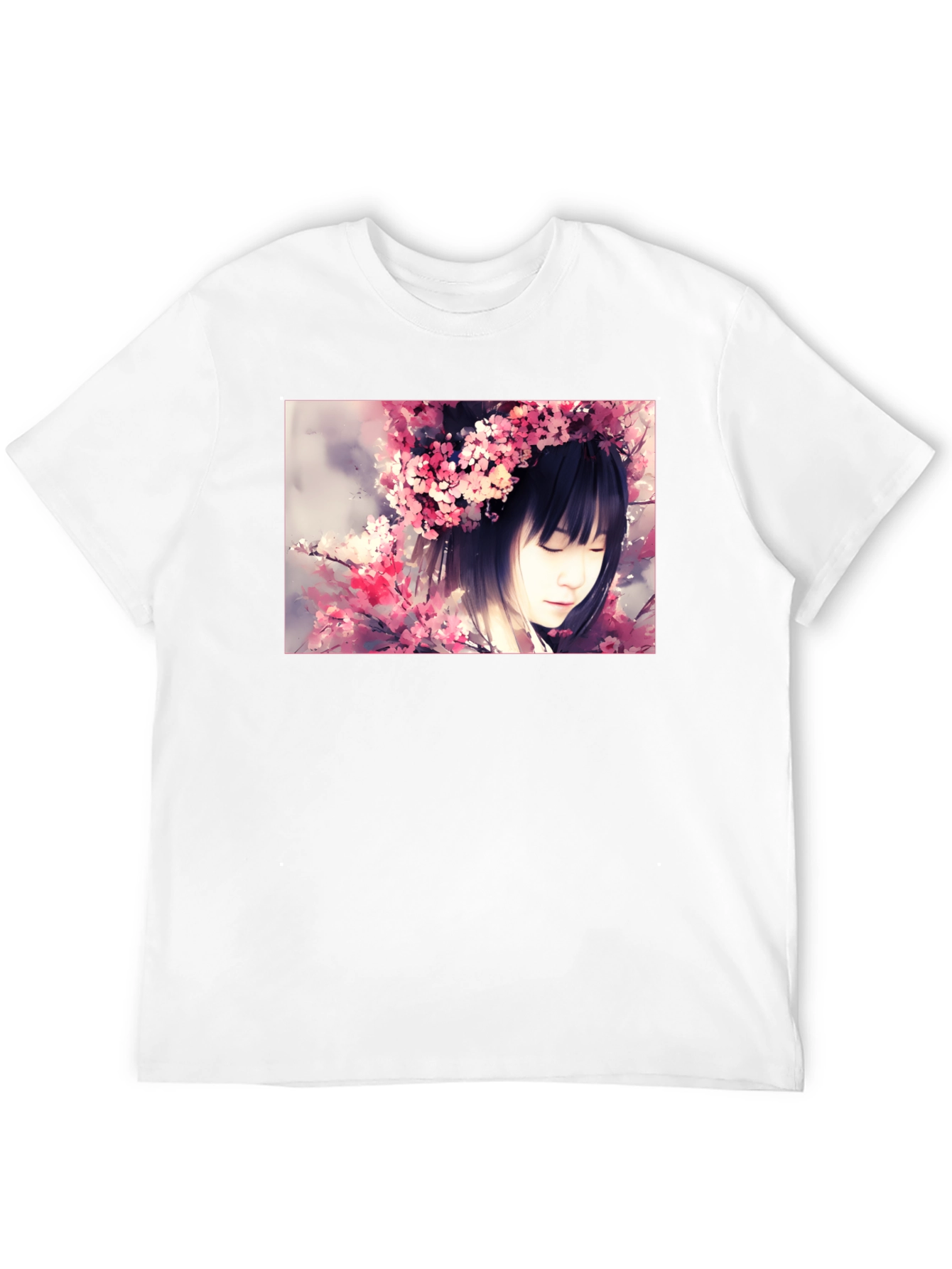 Cherry Blossom Girl Graphic Black T-Shirt