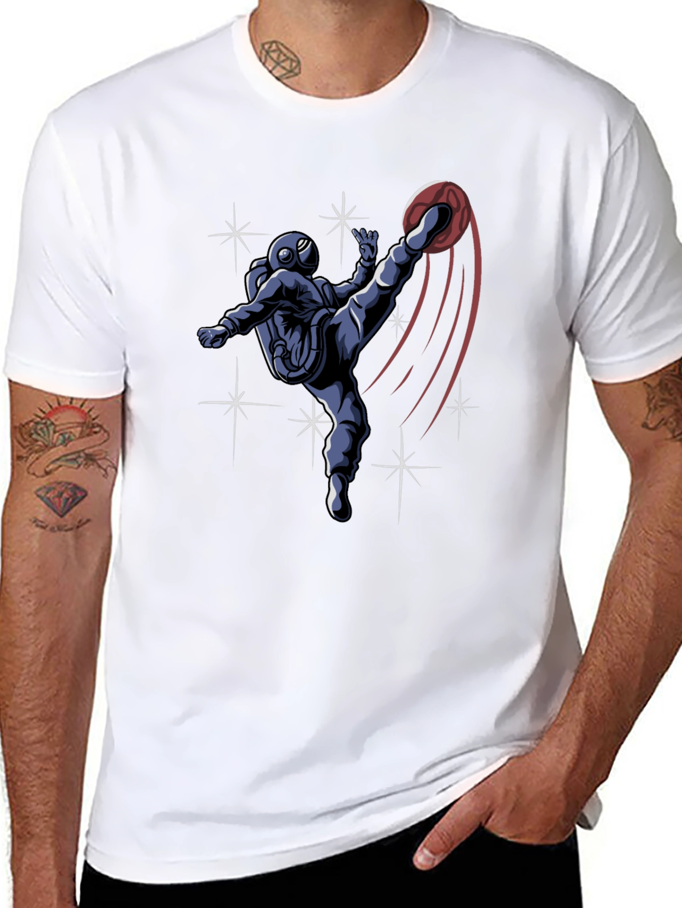 Astronaut Soccer T-Shirt - Space Kick