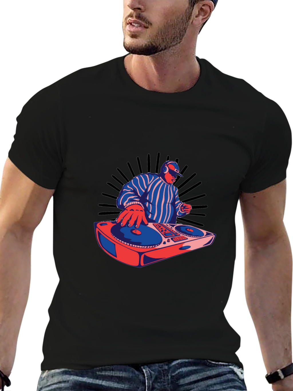 DJ Turntable Graphic T-Shirt