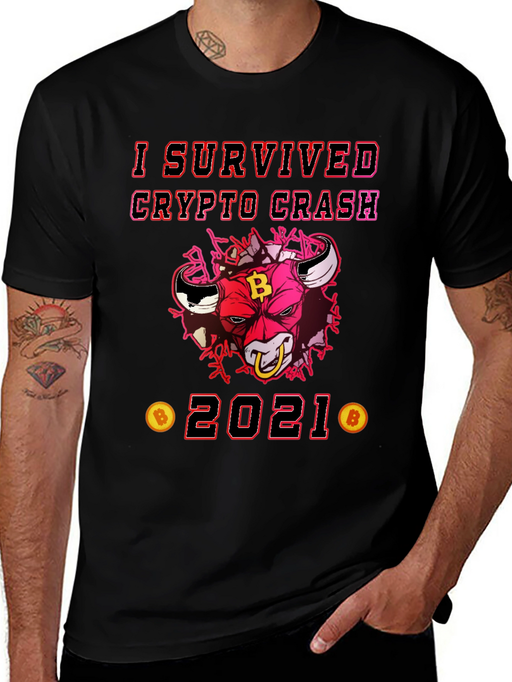 Crypto Crash Survivor 2021 Graphic Tee