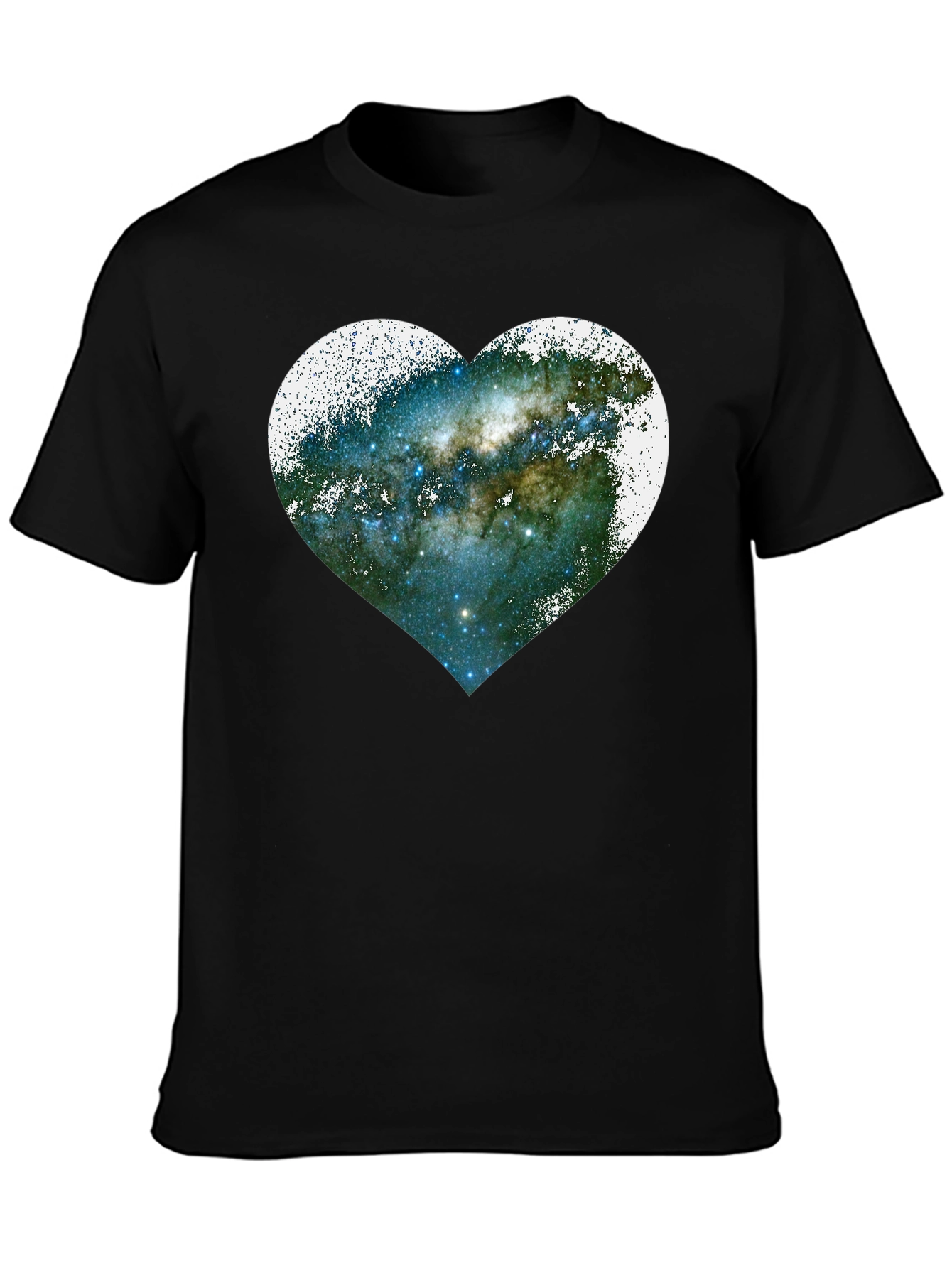 Galaxy Heart Graphic Tee - Unique Space Lovers Shirt