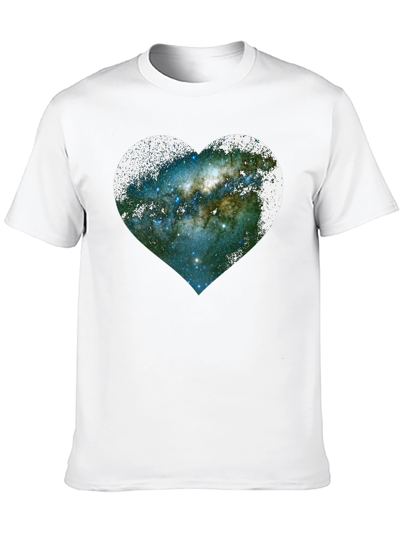 Galaxy Heart Graphic Tee - Unique Space Lovers Shirt