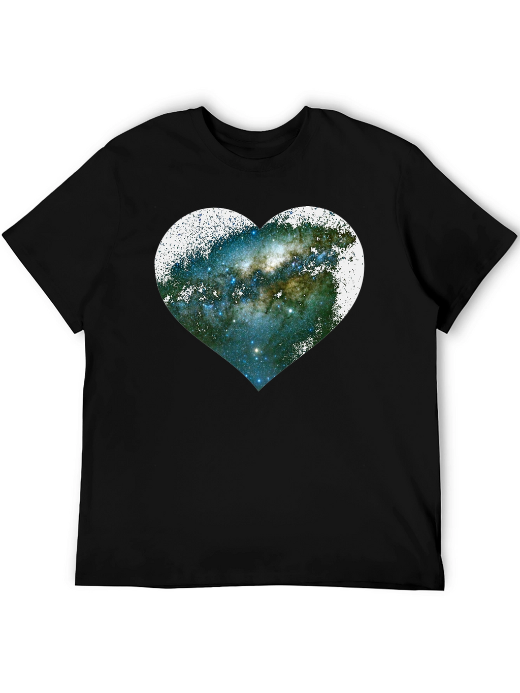 Galaxy Heart Graphic Tee - Unique Space Lovers Shirt