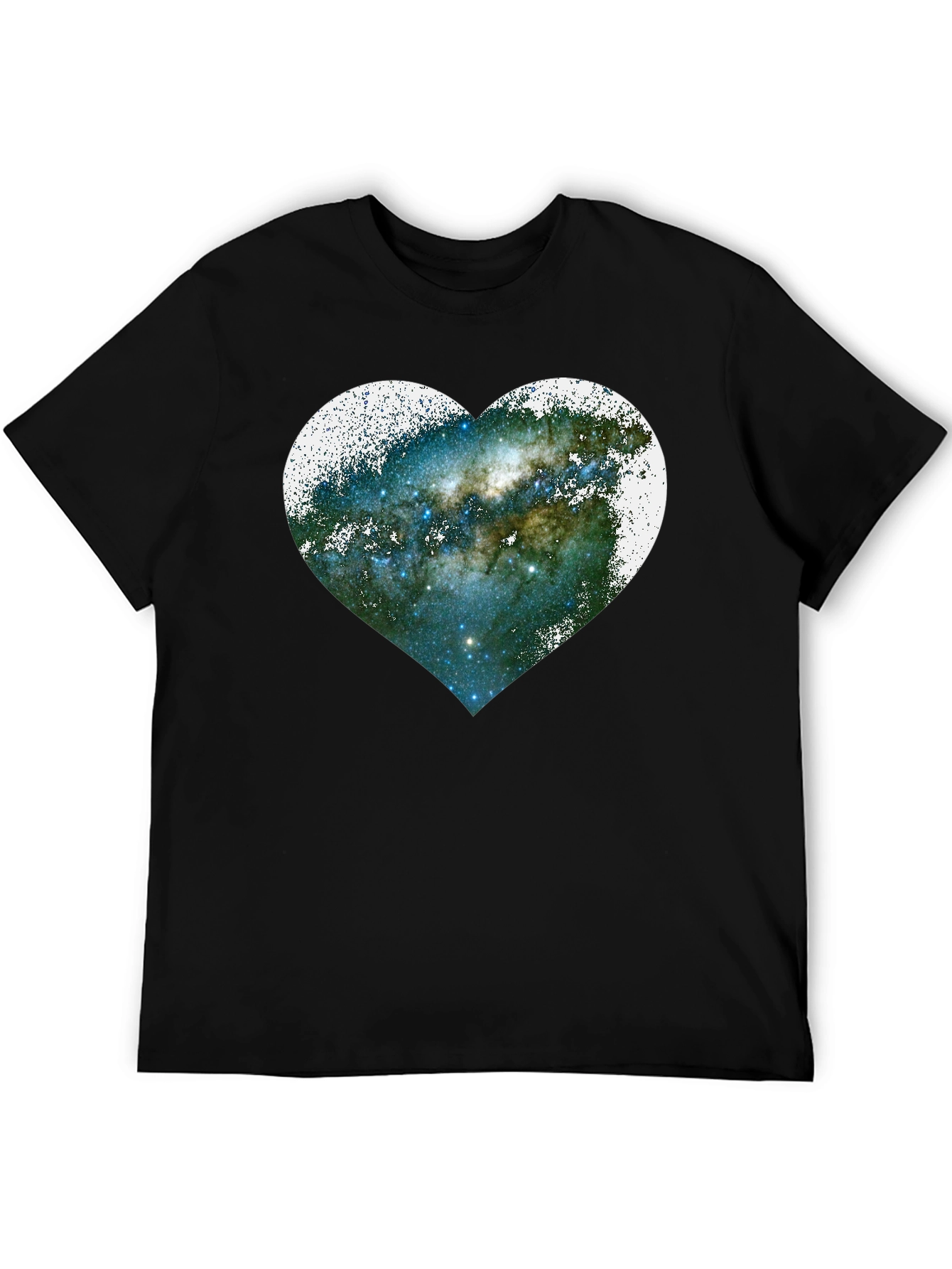 Galaxy Heart Graphic Tee - Unique Space Lovers Shirt