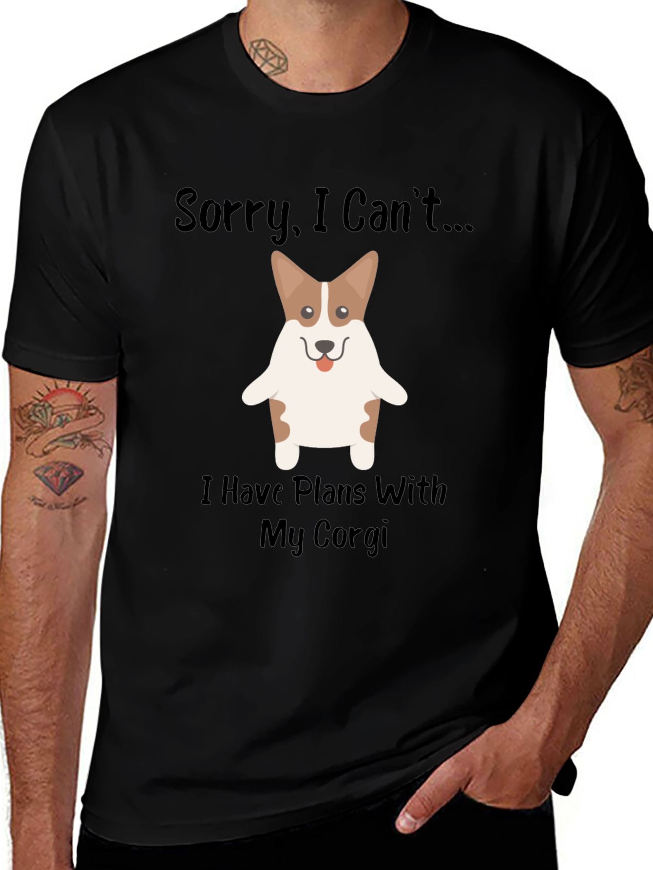 Corgi Plans T-Shirt - Sorry I Cant - Dog Lover Tee