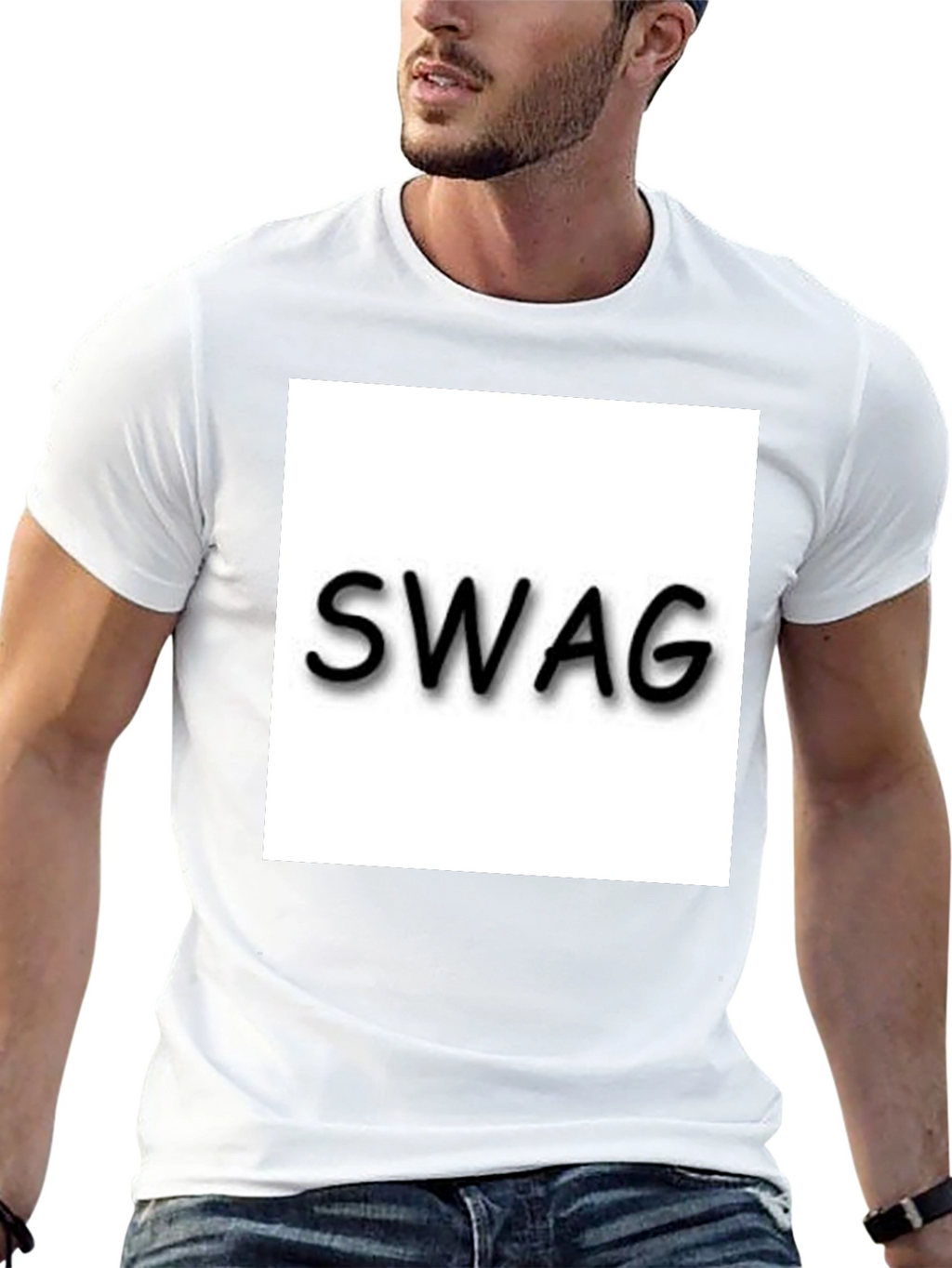 Mens Black T-Shirt - Swag Design