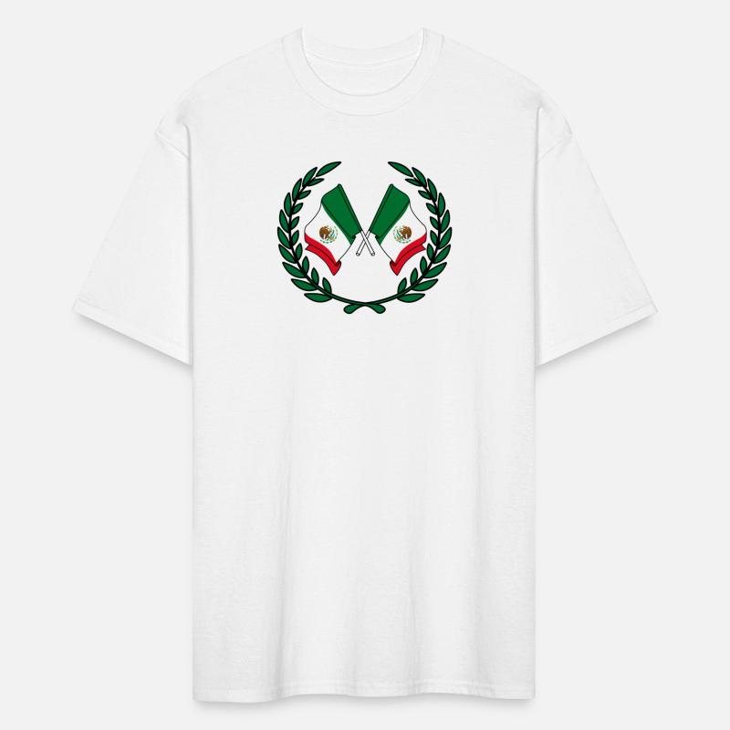 Flags Mexico in laurel wreath