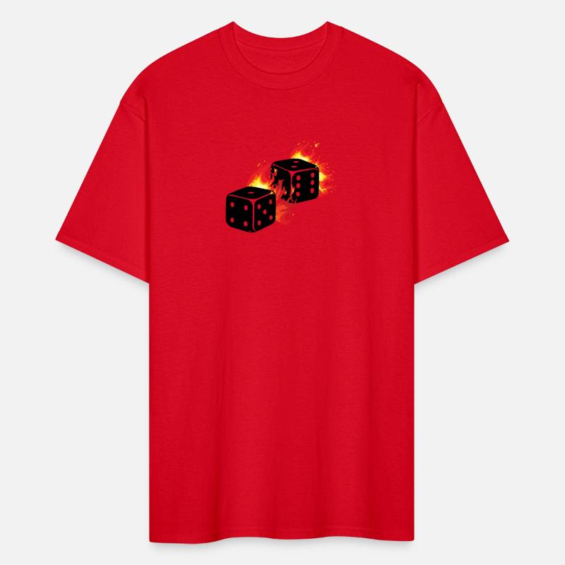 FLAMING DICE - COOL DICE ON FIRE DESIGN - ROLL THE