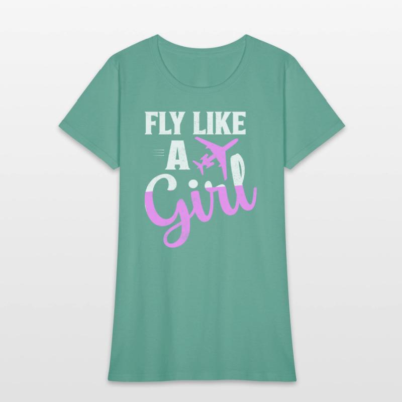 Fly Like A Girl Aviation Pilot Airline