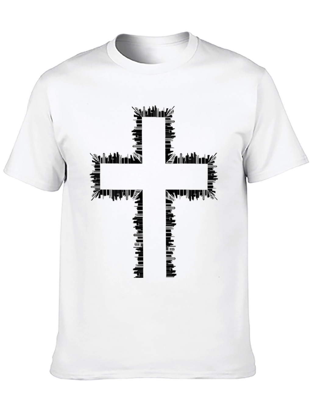 Abstract Cross Graphic T-Shirt