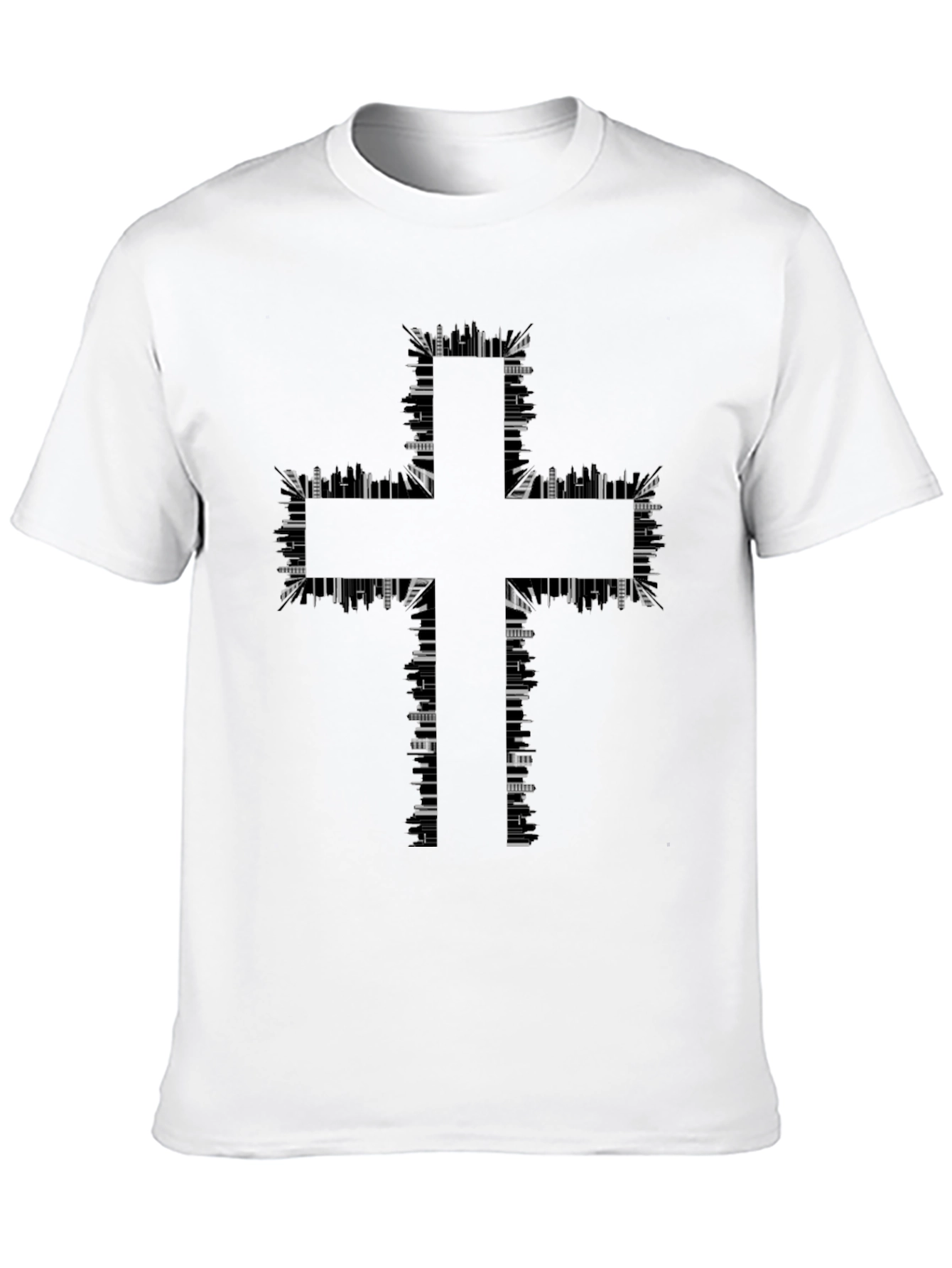 Abstract Cross Graphic T-Shirt