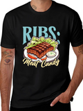 RIBS: Meat Candy T-Shirt - BBQ Lover Tee