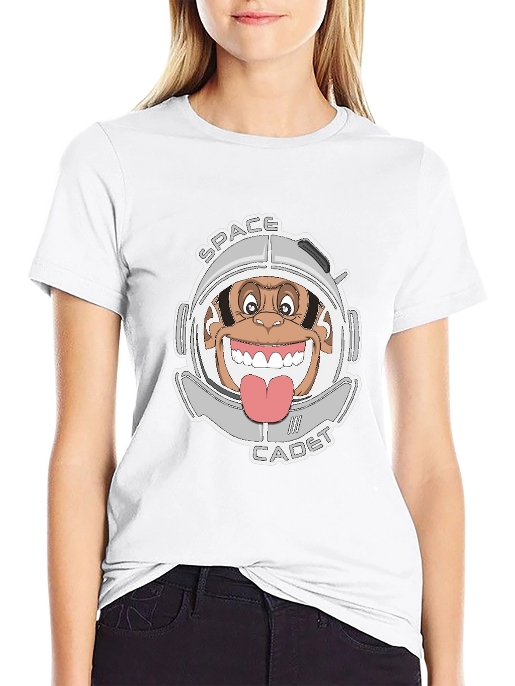 Space Cadet Monkey Graphic T-Shirt - Black