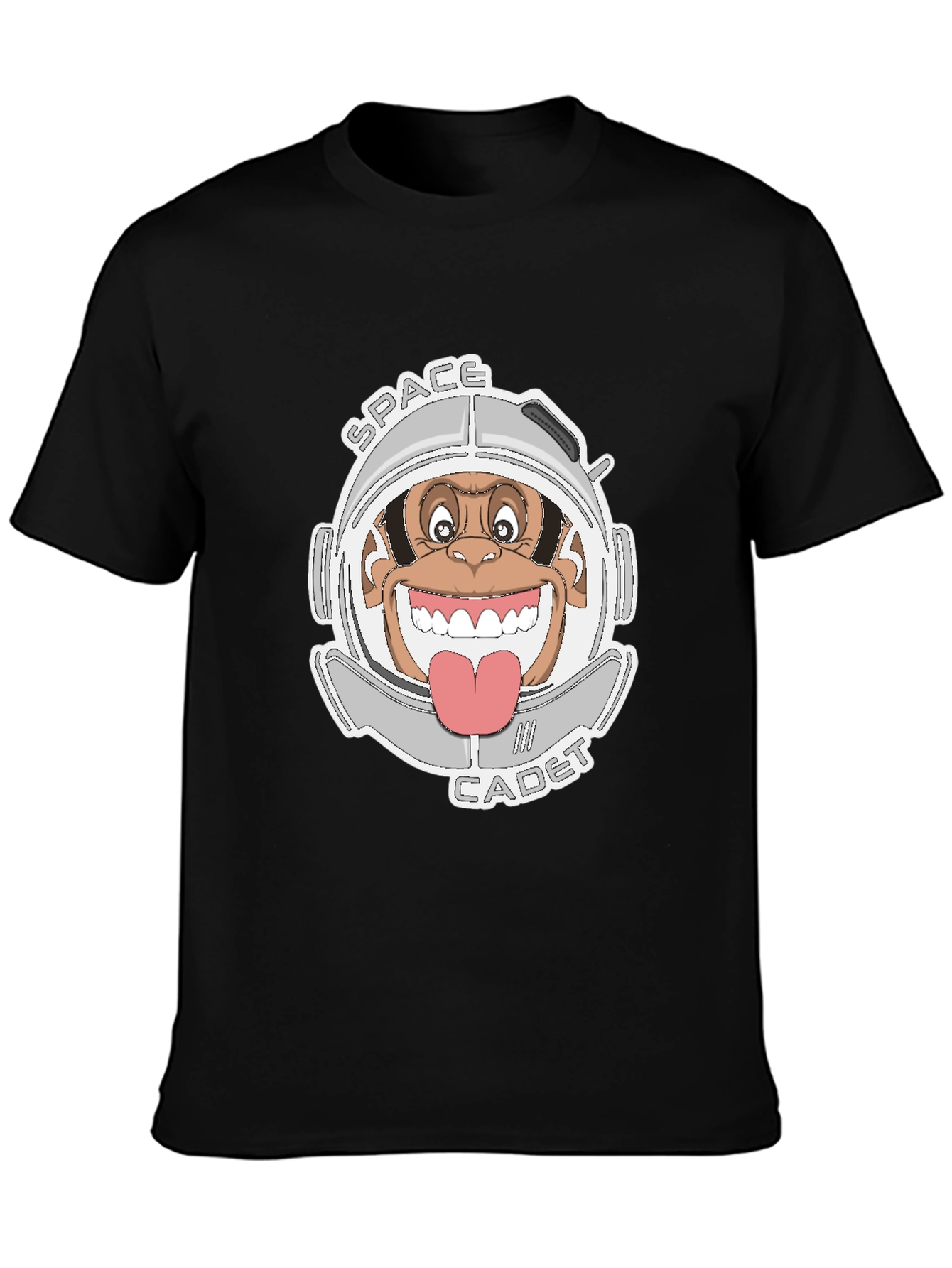 Space Cadet Monkey Graphic T-Shirt - Black