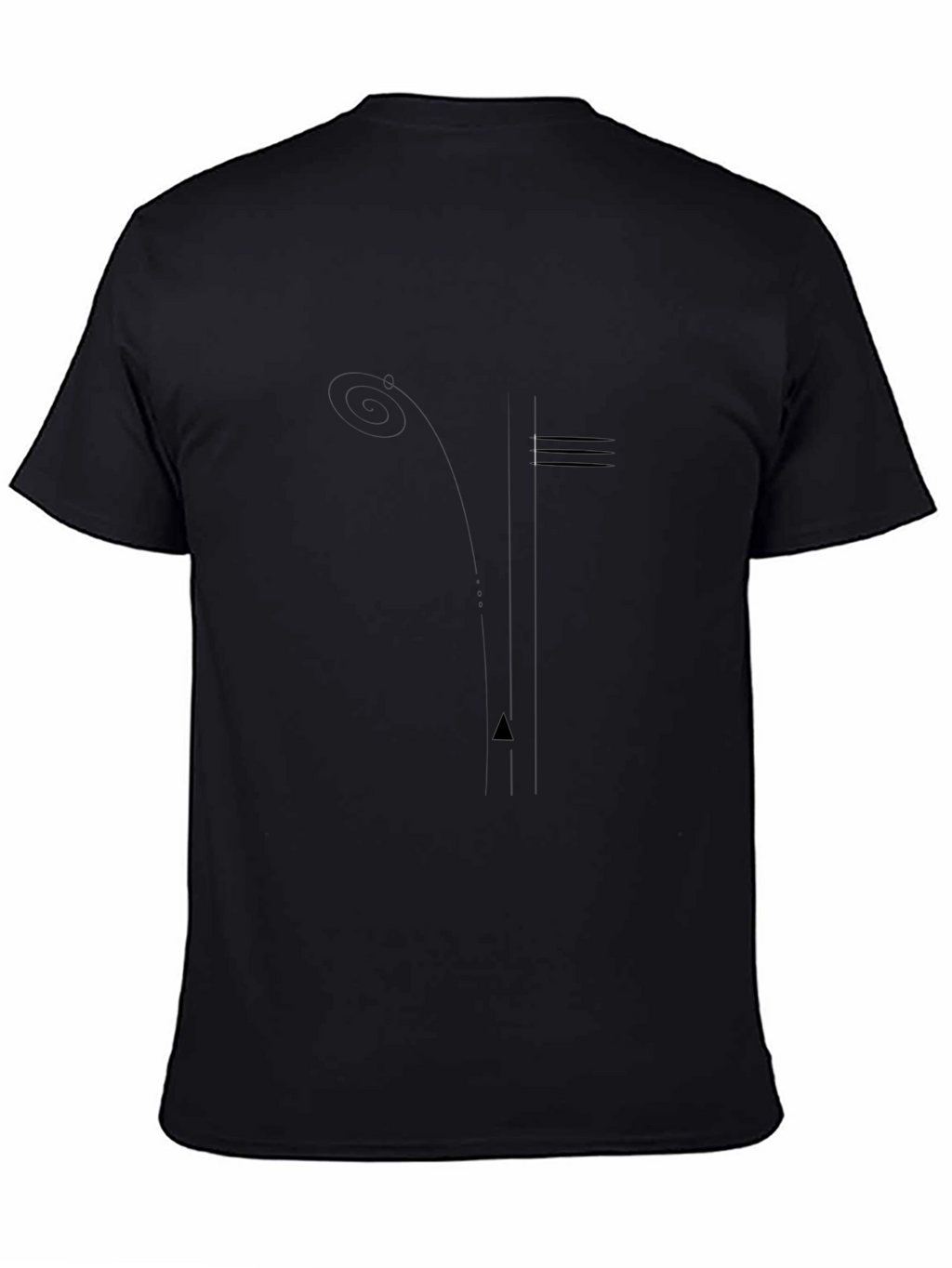 Modern Minimalist Graphic Black T-Shirt