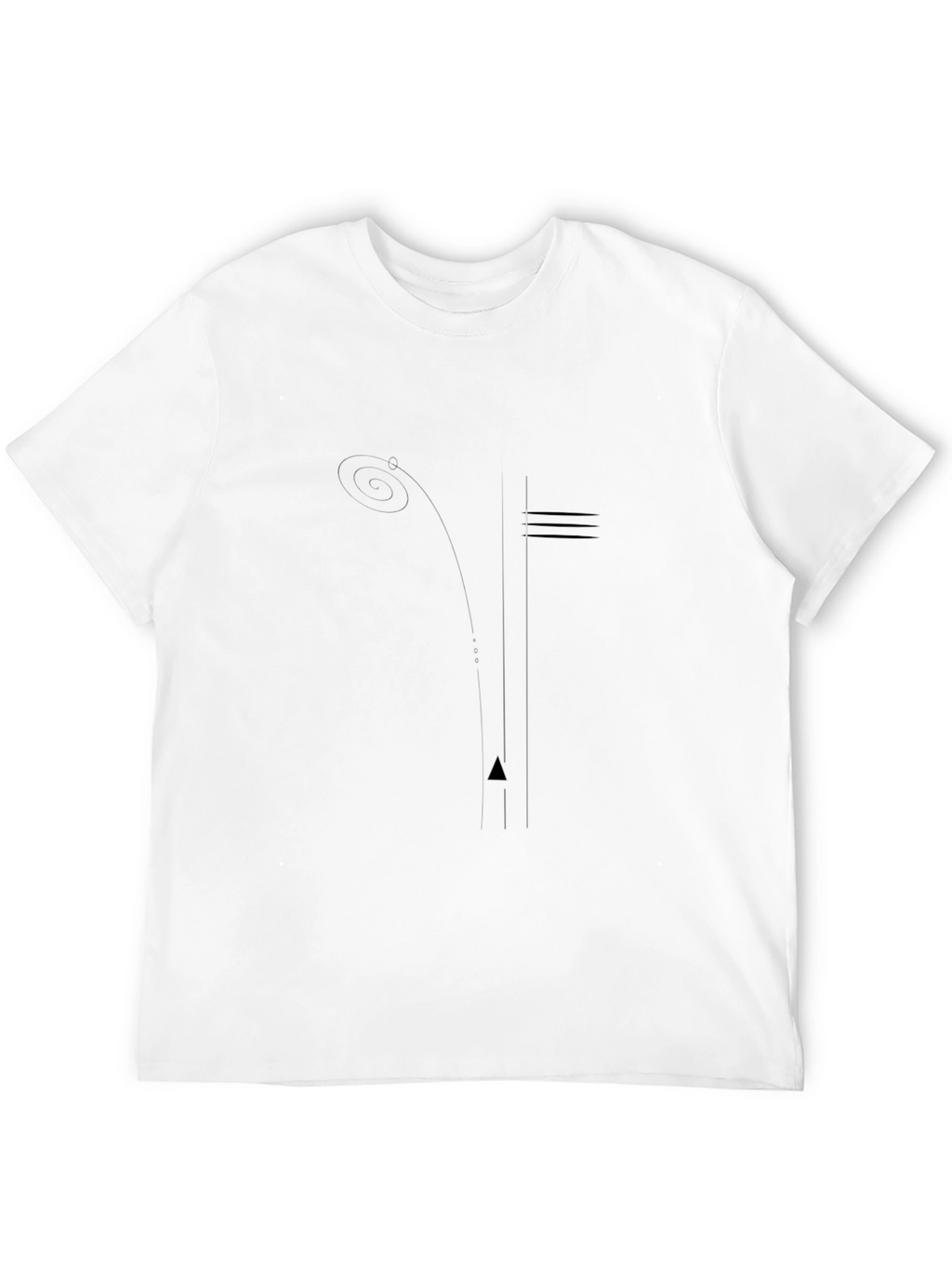Modern Minimalist Graphic Black T-Shirt