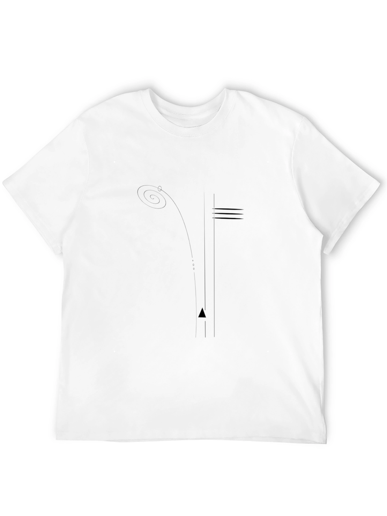 Modern Minimalist Graphic Black T-Shirt
