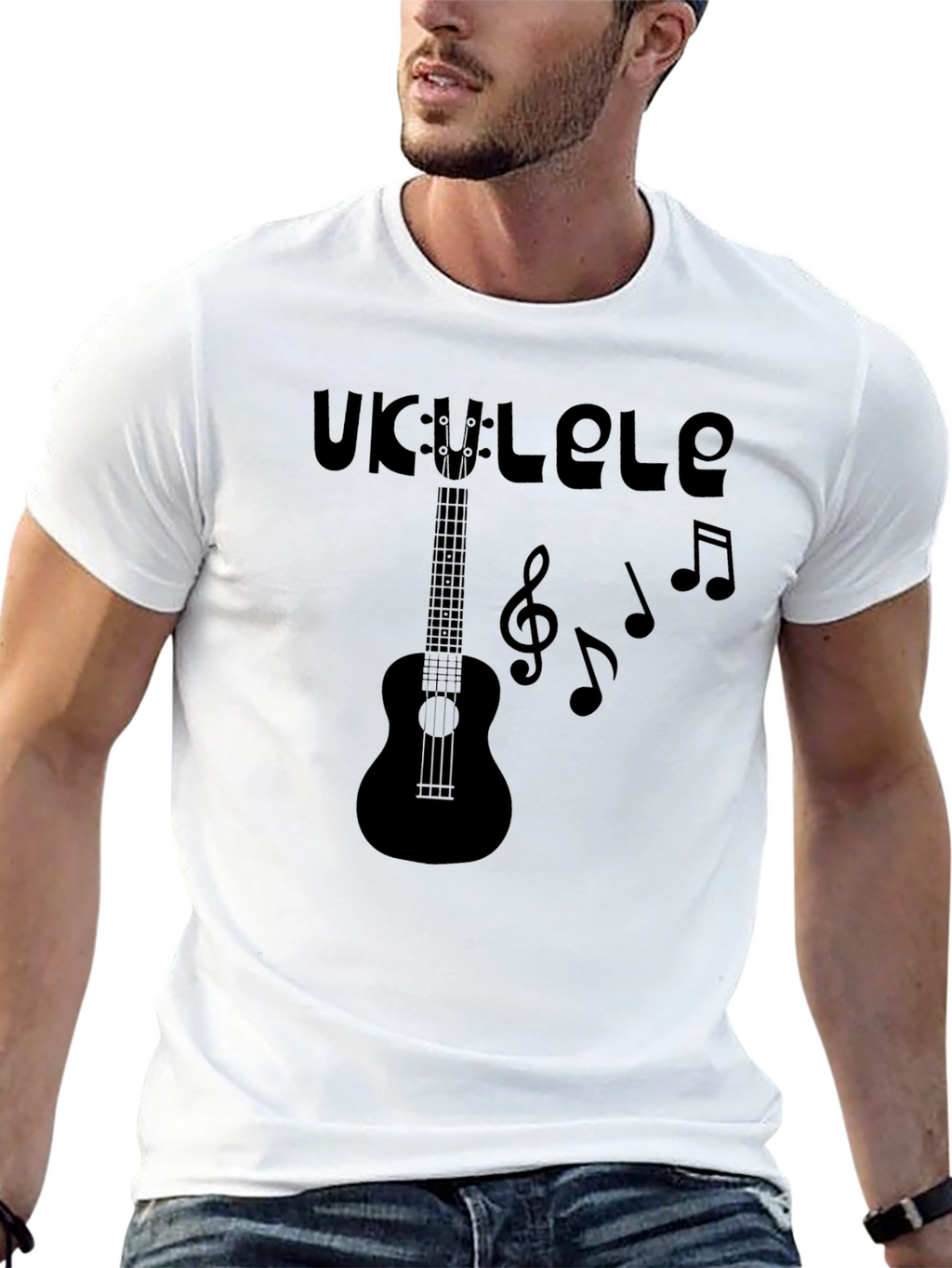 Ukulele Graphic T-Shirt - Music Lover Tee