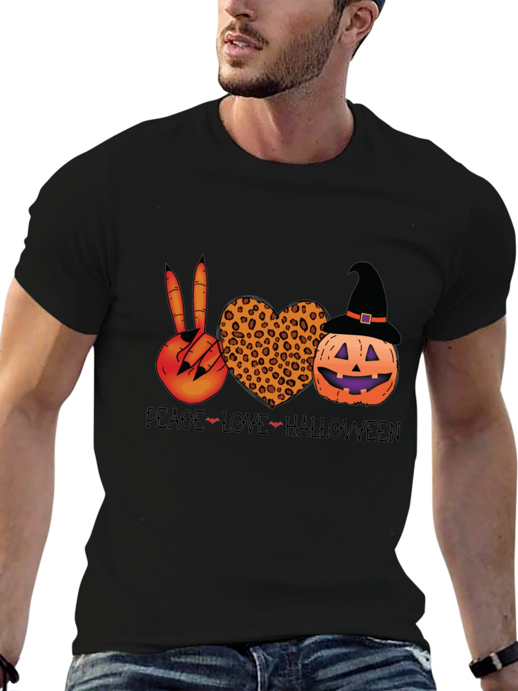 Peace Love Halloween T-Shirt