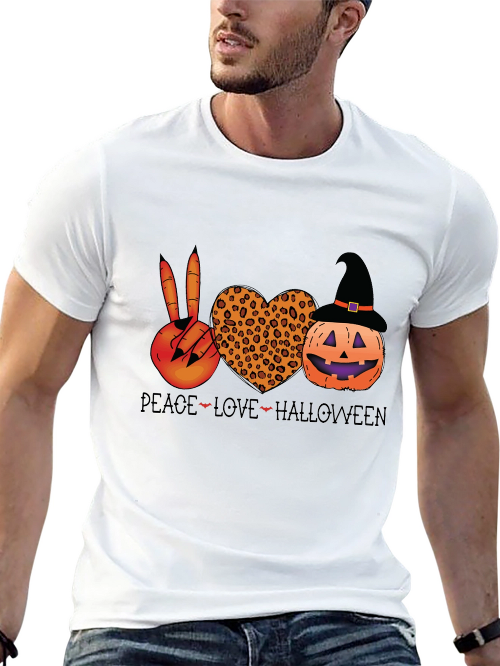 Peace Love Halloween T-Shirt